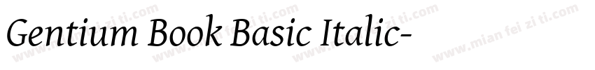 Gentium Book Basic Italic字体转换